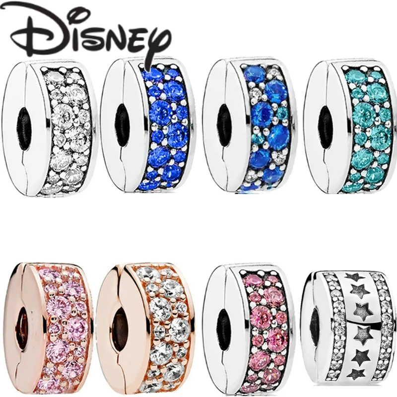 Disney 2024 New Fashion Safety clip suitable for Pandora Original bracelet accessories Premium exquisite Charm jewelry wholesale