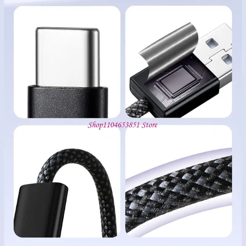 USB до типа C кабель Cable Продолжаемость нейлоновая плетена