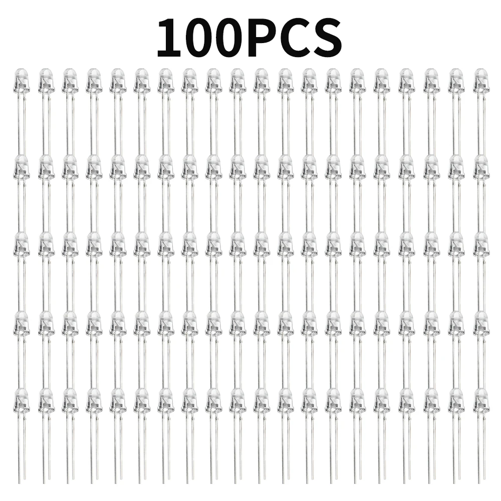 100pcs LED Diode Super Bright LED 5mm Light Emitting Diodes Green Red White for DIY Electronic