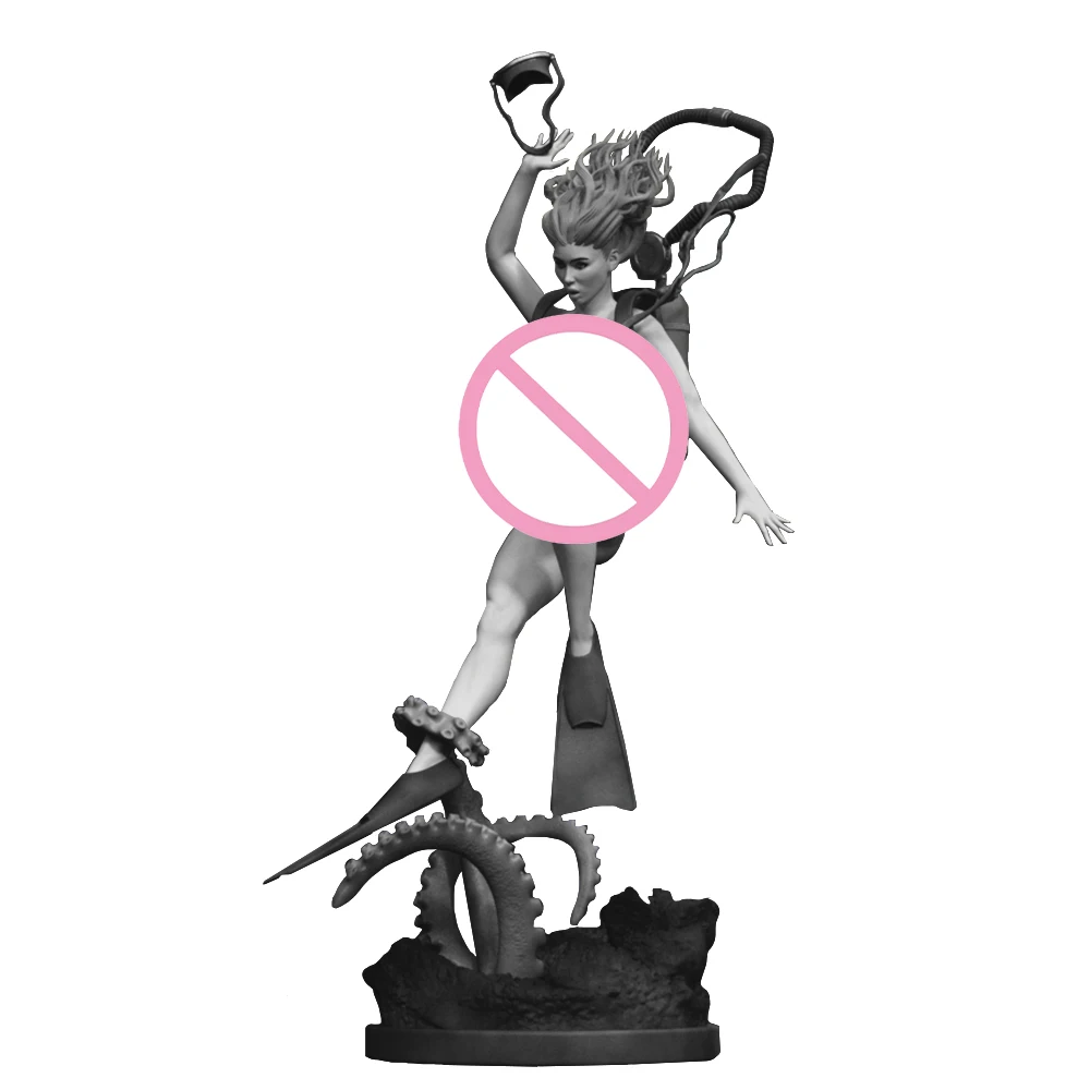 Figuras de anime Lina Wavefinder de alto detalhe 1:18 |   Miniatura em resina 3D |   Kit de modelo estilo mergulho sem pintura (A1076)