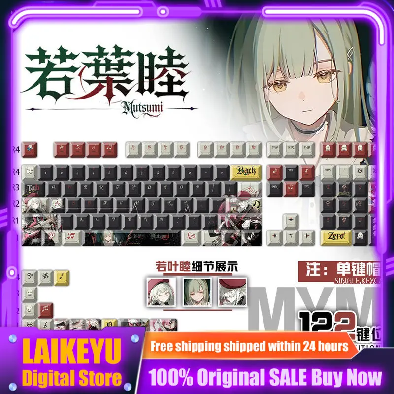 Bang Dream Anime Theme Keycaps Pbt Mechanical Keyboard Pc Gaming Keyboard Accessories Collection Gifts Custom Keycaps