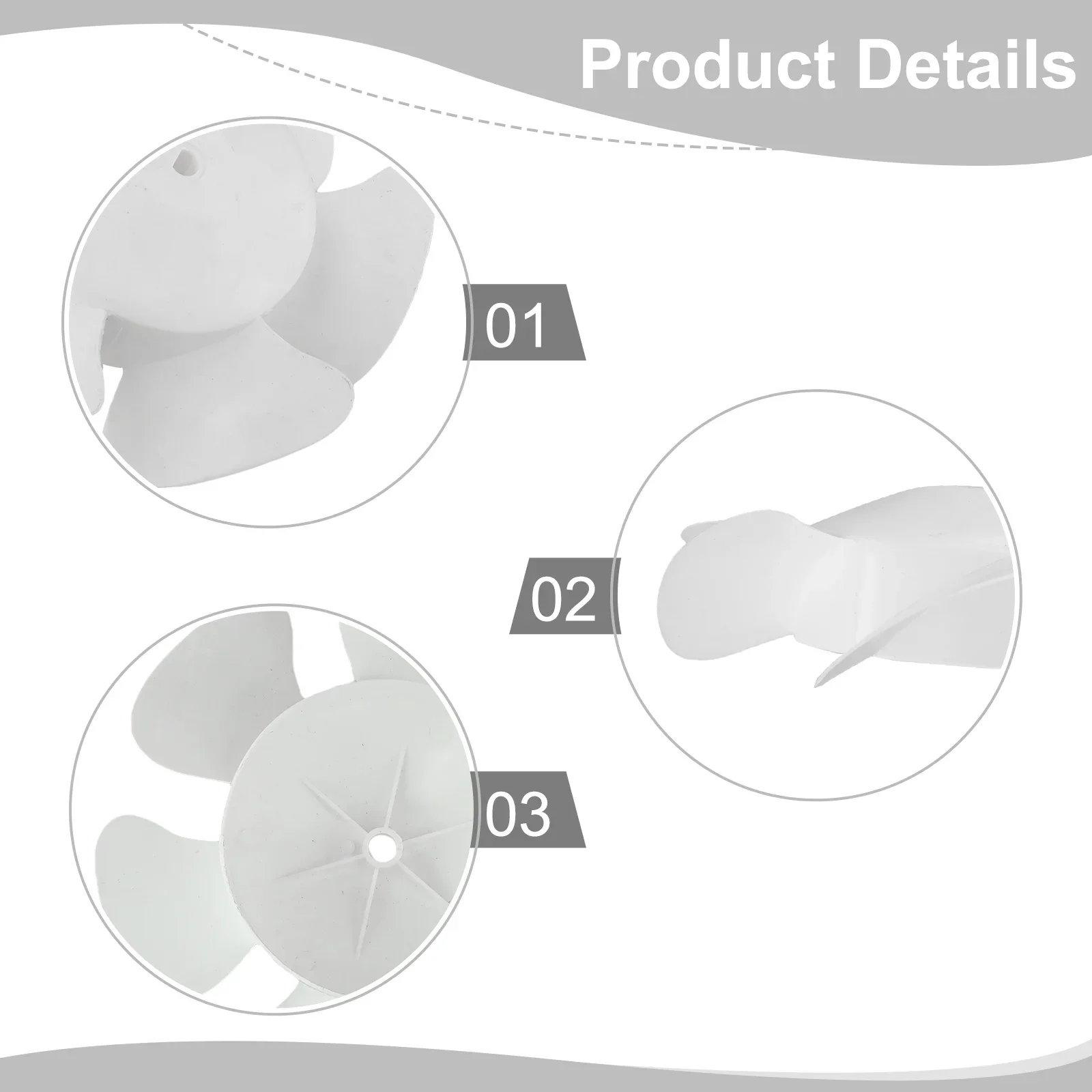 6/8/10 Zoll Abluftventilatorflügel, 6 Blätter, elektrischer Ventilator, Ersatzventilatorflügel, Teile für HVAC-Systeme