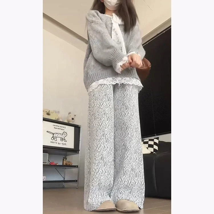 ay Wide Leg Pants Women's Early Autumn 2025 New Korean Sle Faion Casual Long Pants Dra High Waist Straight Leg Pants