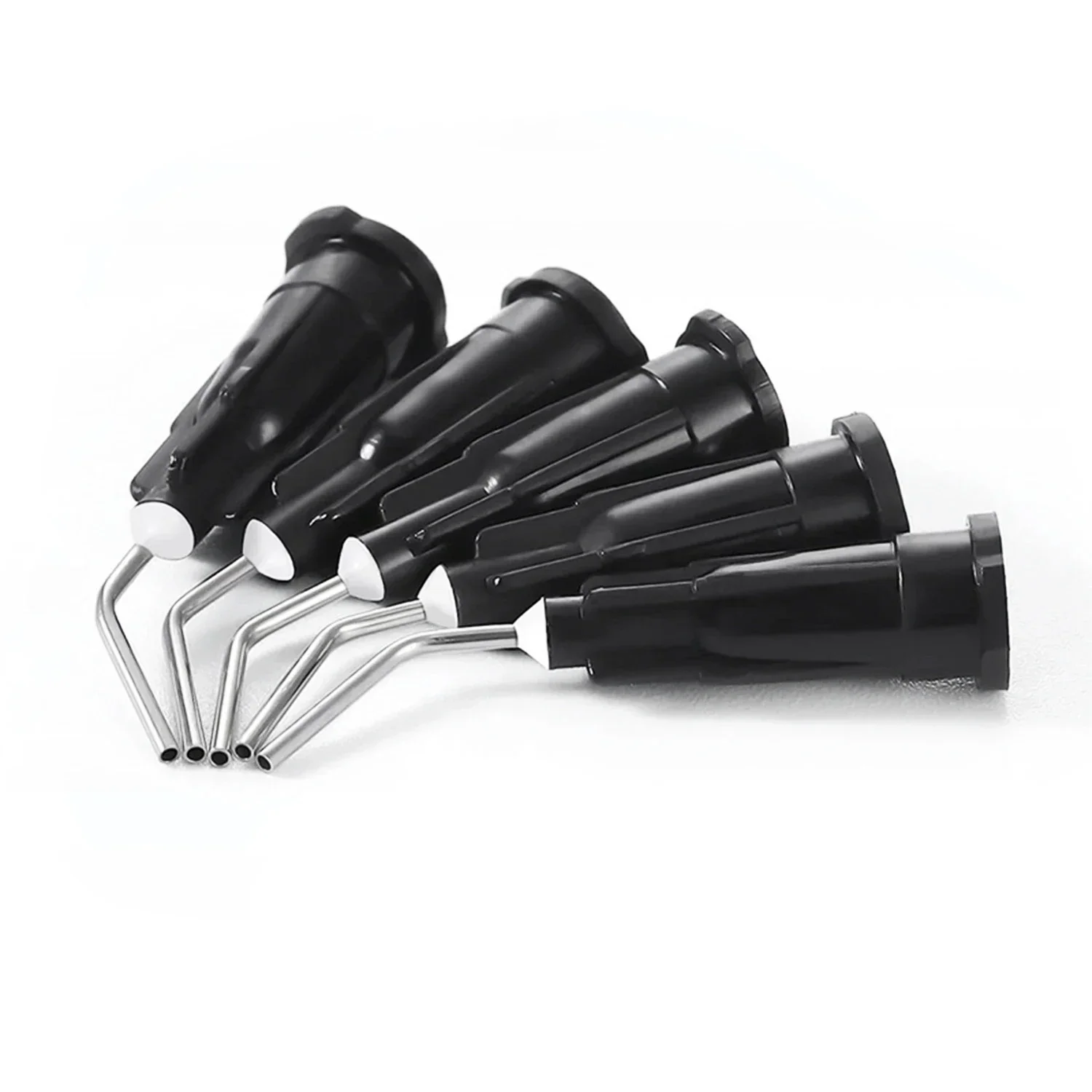 JOLANT 100Pcs Dental Irrigator Bent Needle Tips Pre Bent Dispensing Tip Flow Dispensing Needle Tip Disposable Material Delivery