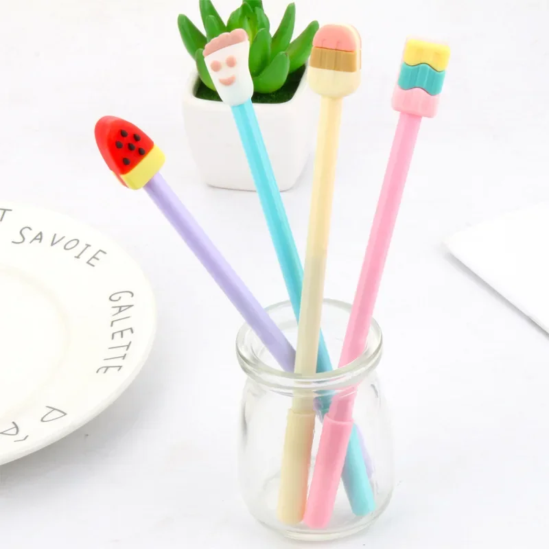 

36 шт., поставка производителей, гелевая ручка для мороженого, летняя свежая ручка с черными чернилами, студенческие канцелярские принадлежности, офисные принадлежности, оптовая продажа