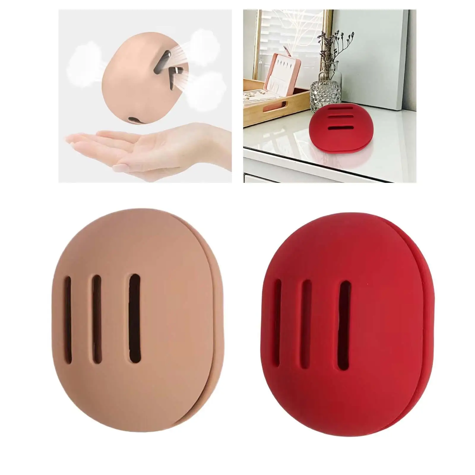 Porta spugna per trucco custodia da viaggio per frullatore per trucco per donna, ragazza, cosmetici in Silicone, porta spugna, trucco, spugna, portasciugamani per uova