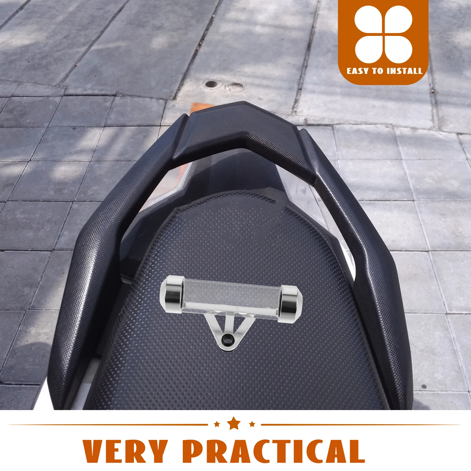 

Aluminum Alloy Acrylic Motorcycle Document Holder Tax Single Tube Stylish Durable Easy Install For Scooter Bike Accessories