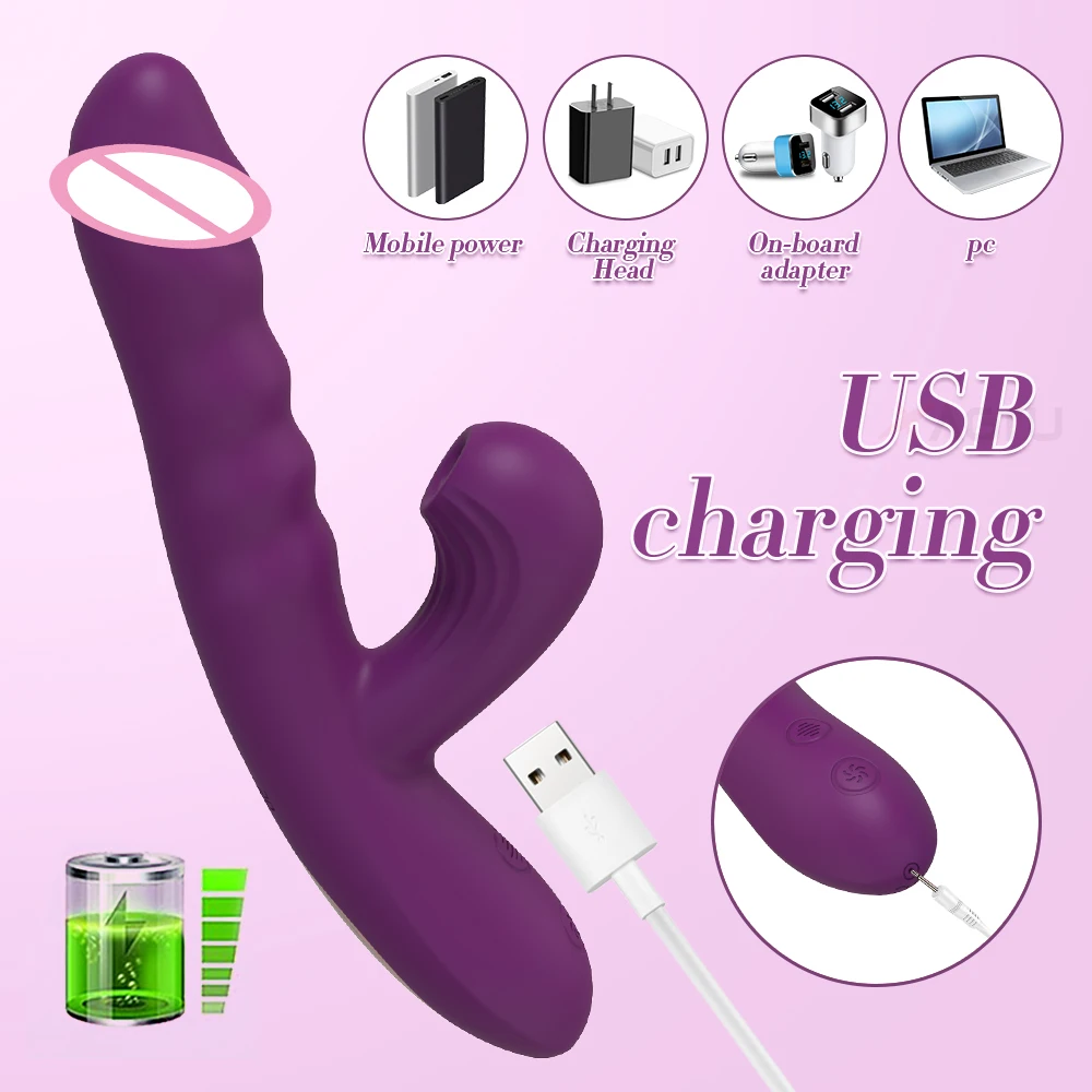 Powerful Thrusting Sucking Vibrator Female Sucker Clitoris Stimulator G Spot Dildo Massager Adult Goods Sex Toys Shop for Women