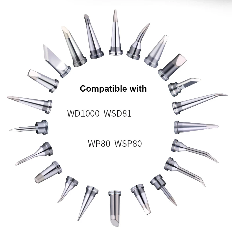 Punta di saldatura LT compatibile con Weller WSD81 WD1000 WSP80 WP80