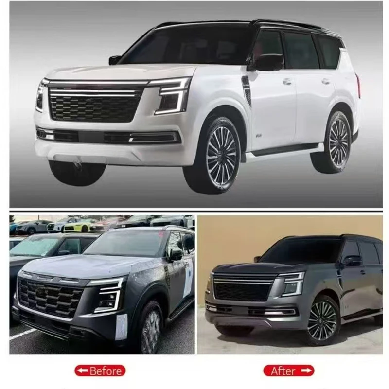 2025 Patrol High Edition Body Kit 100% Plug Play Includes Bonnet Headlights Grille Front Bumper Red Upgrade For New Model