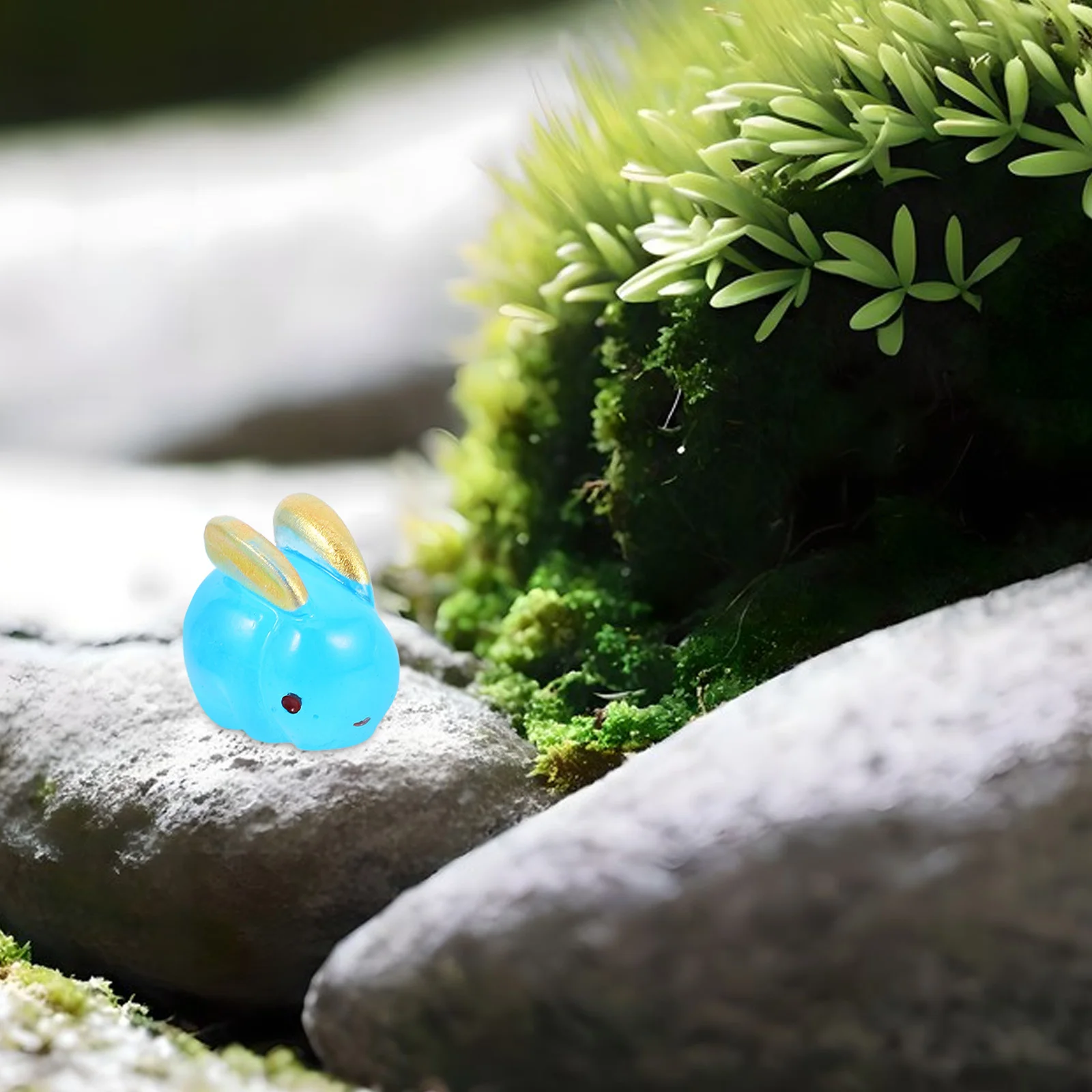 

9 Pcs Night Glow Rabbit Decor Resin Mini L Garden Figurines Yard Statues Outdoor Decorations Sculpture Art