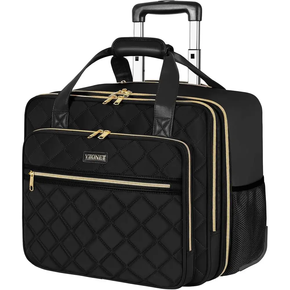 

17.3 Inch Rolling Laptop Bag for Women with Wheels, Ideal for Work, Travel, and College