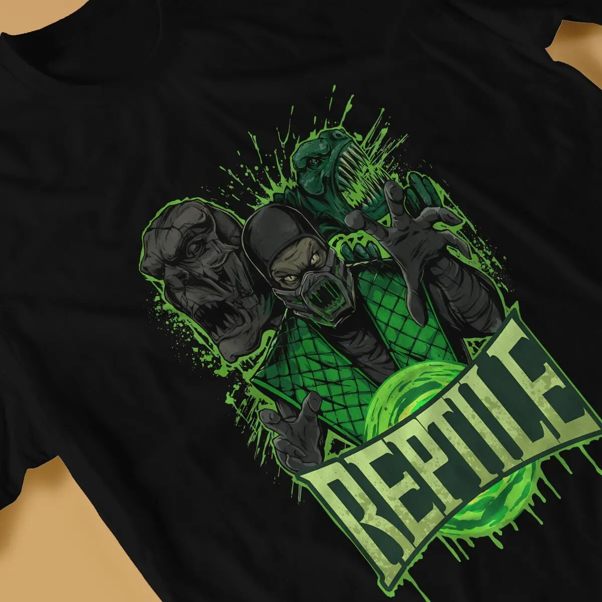 REPTILE Unique TShirt Mortal Kombat Fighting Game Casual Polyester T Shirt Newest T-shirt For Men Women
