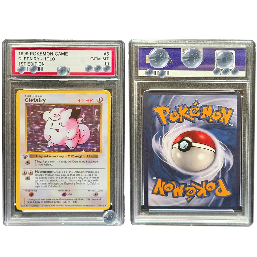 1999 POKEMON GAME CLEFAIRY-HOLO 1ST EDITION DIY Proxy PTCG Graded Collection Card Special Art Rare GEM MT 10 Card Label Gifts