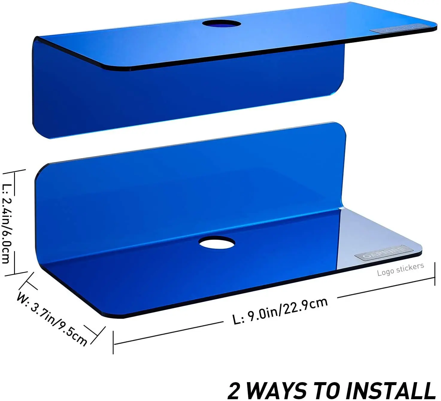 Floating Shelf Wall Mount Rack No Punch Wall Storage Rack Acrylic Storage Rack for Living Room Bedroom