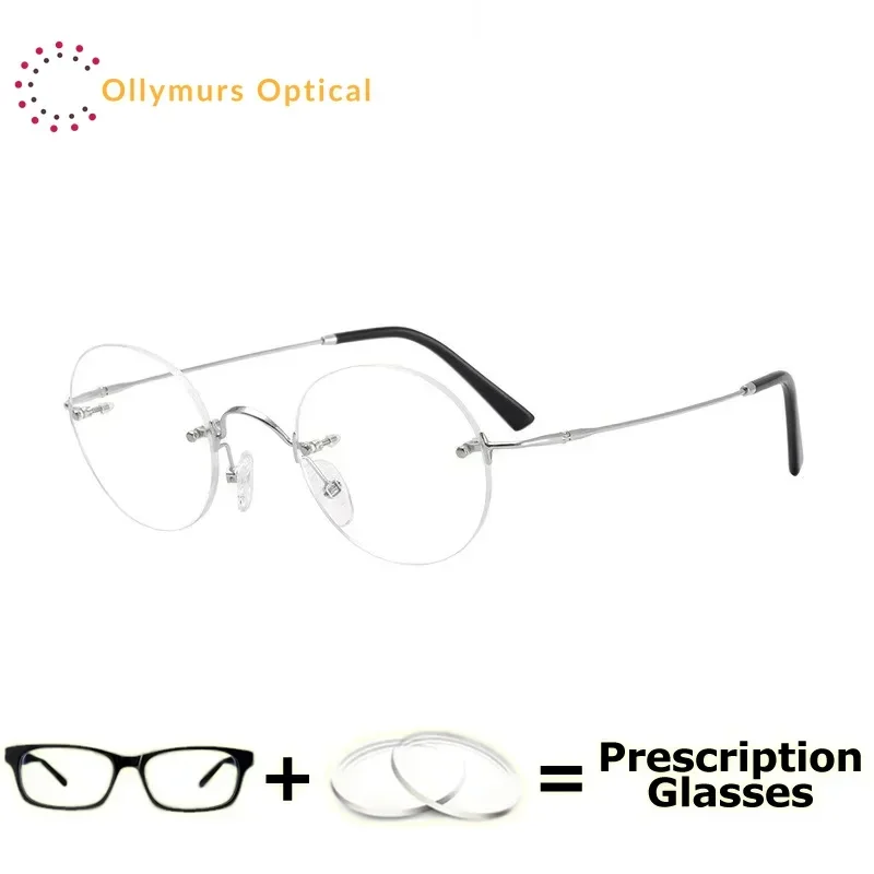 Occhiali da vista per miopia con lenti fotocromatiche Ollymurs, personalizzabili su prescrizione, da uomo, lenti ottiche progressive multifocali