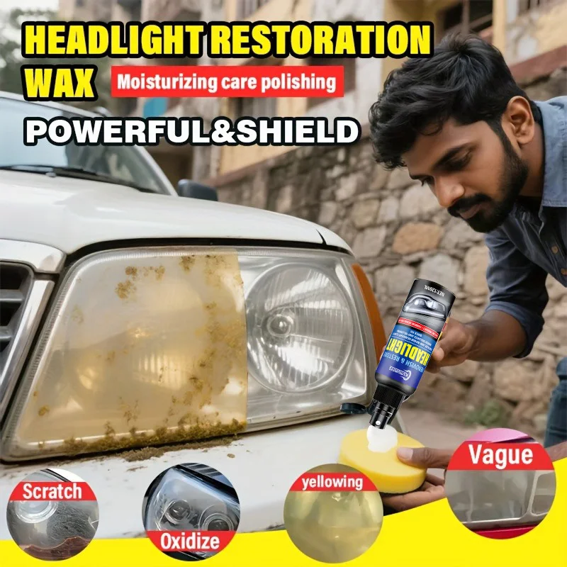 RV headlight repair and scratch repair kit - Immediately remove oxidation, yellowing, and fogging - Non destructive formula