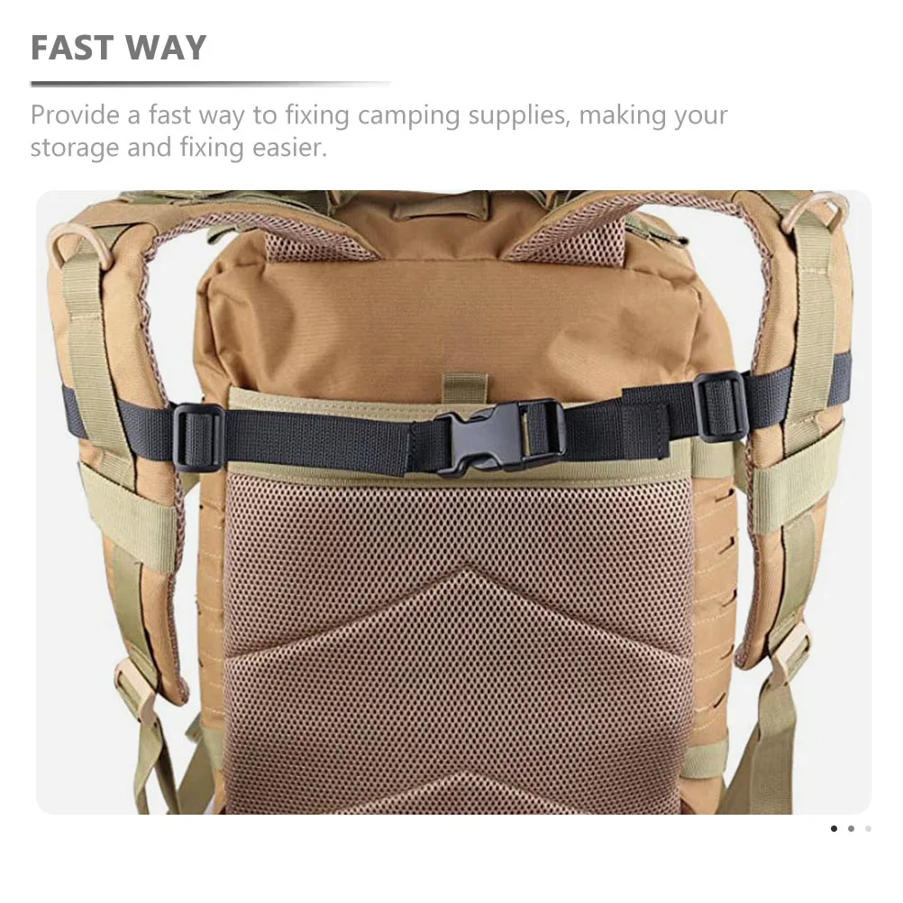 

2 Pcs Backpack Strap Chest Belt Adjustable Replacement Straps Buckle Accessory with Buckles Camping Accessories