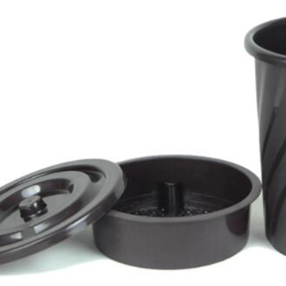 

Plastic Tea Dross Bucket Filter Layer Home Kitchen Office Hotel Trash Container Tea Leaves Waste Storage Stripe Design