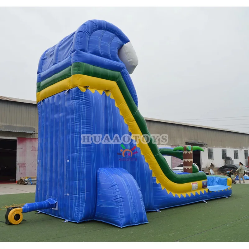 Summer outdoor water slide for kids 20ft blow up water slideinflatable tropical marble kids water