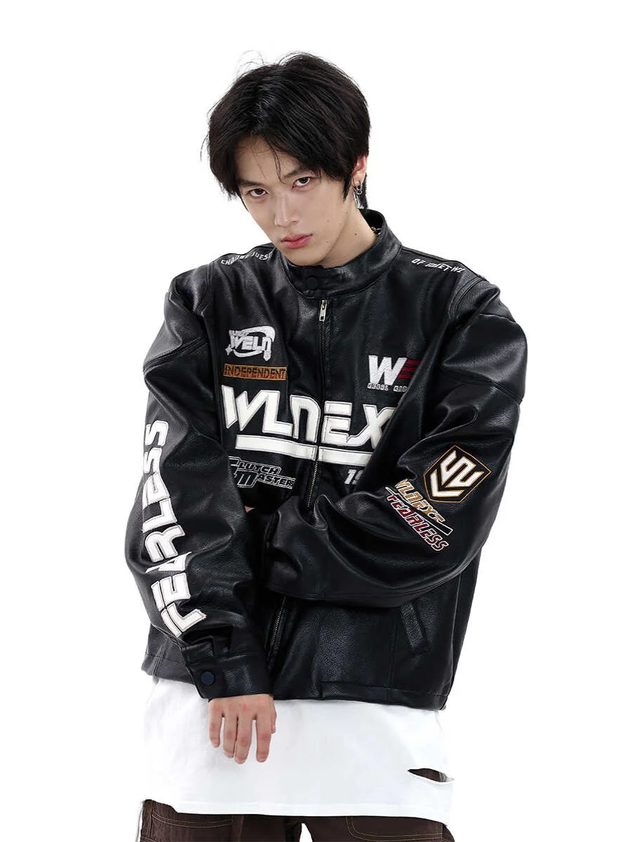 

Американский ретро мотоциклетный кожаный джет, мужской весенне-осенний модный костюм для пилотов, джет, свободный крой, молодежная мода