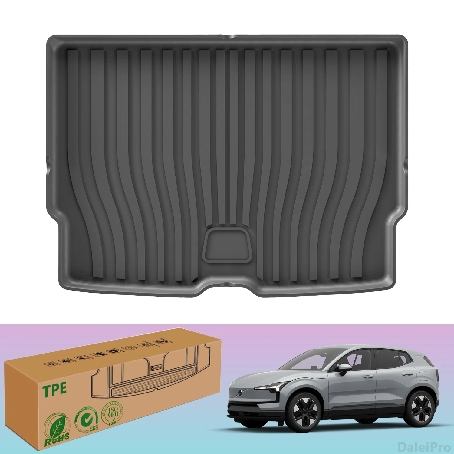 

Для Volvo EX30 2024 2025 автомобильные коврики на задний багажник, коврик для багажника, всепогодный водонепроницаемый чехол на багажник, аксессуары, коврики TPE 3D