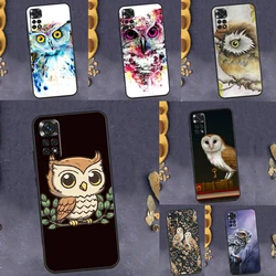 Cartoon Owl Case For Xiaomi Redmi Note 12 8 9 10 11 Pro Note 12S 11S 10S 9S 9A 9C 9T 10A 10C 12C Cover