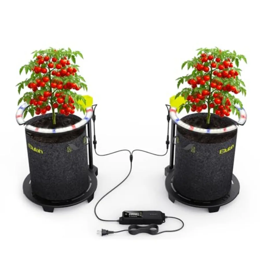 

Светодиодный фитосветильник Saturn480 для выращивания растений под навесом, 48 Вт, полный спектр, для рассады/вегетации/цветения, регулируемая высота 12''-22'', 3-в-1, C