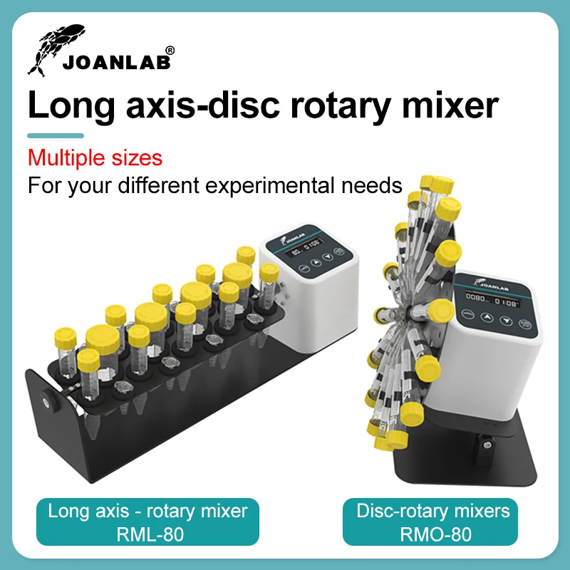 JOANLAB Long Axis Rotary Mixer Lab Equipment Test Tube Mixer Shaker Lab Disc Tilting Mixer 1.5/2/15/50ml 20~80 rpm