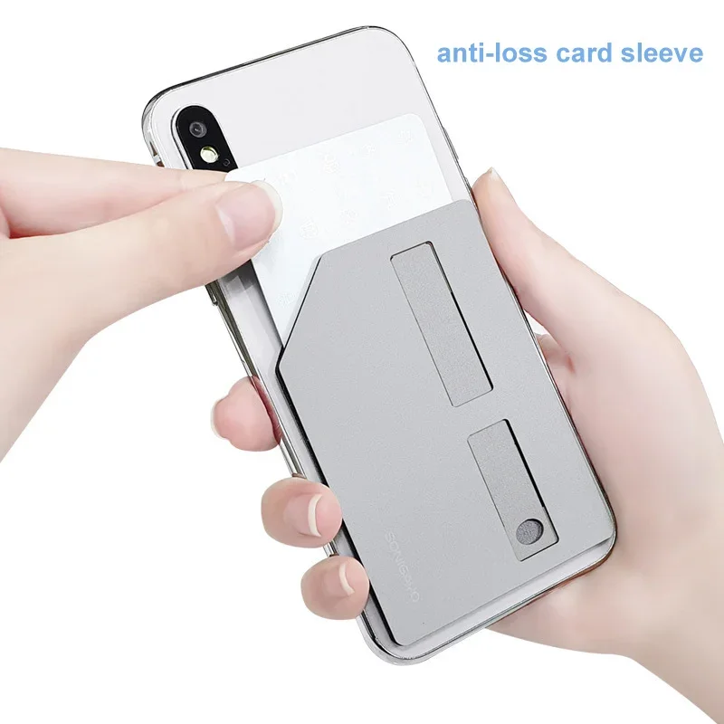 Ultra-thin mobile phone card case holder back sticker card holder bus card campus IC card coin purse mobile phone grip