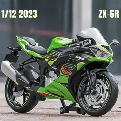 Kawasaki Ninja ZX-6R brinquedo de motocicleta, modelo RMZ City Diecast, esporte super coleção em miniatura, presente menino infantil, 1:12