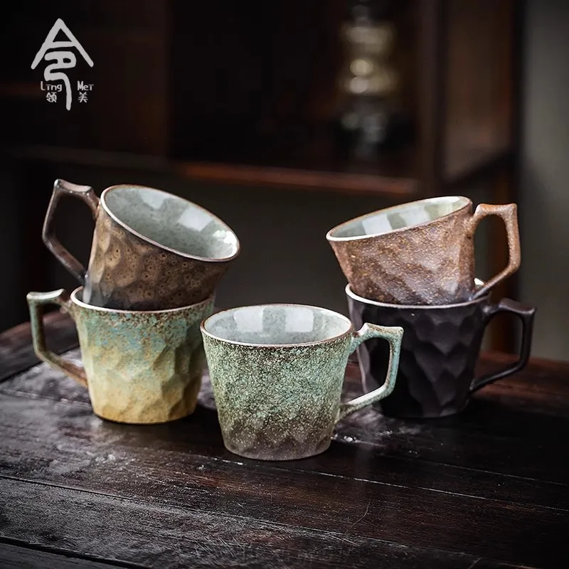 

350ml Japanese Style Ceramic Coffee Cup Porcelain Personal Single Pottery Tea Cups Drinkware Wine Mug Water Mugs