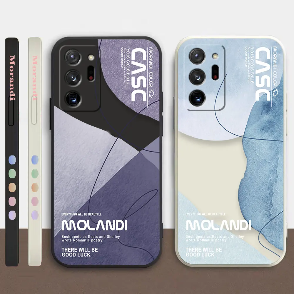 Case For Samsung Galaxy A90 A80 A70 A60 A50 A40 A30 A20S A20 A10S A10 Note 20 M33 Pro Plus Lite Ultra 4G 5G Case  Morandi Colors