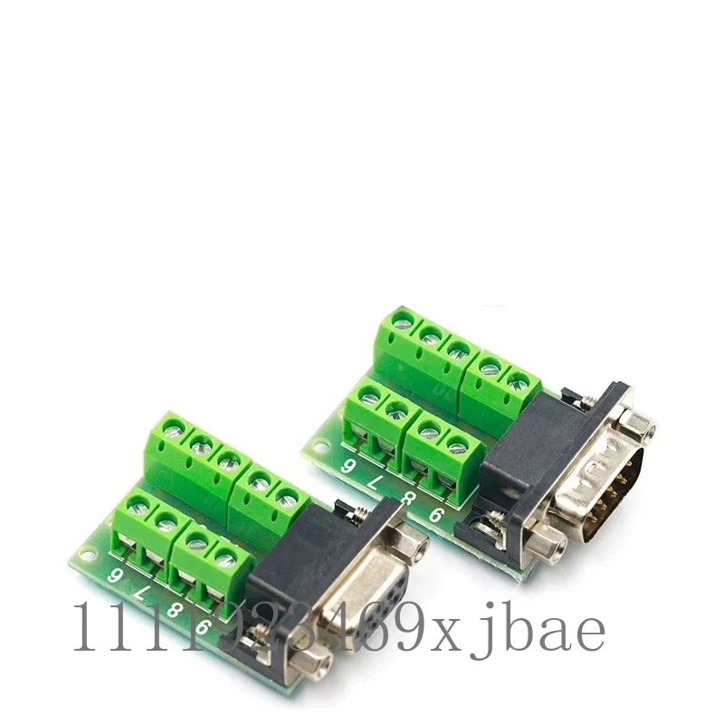 RS232 DB9 Male Female Serial Port Connector Solder-Free Terminal Transfer Adapter Module
