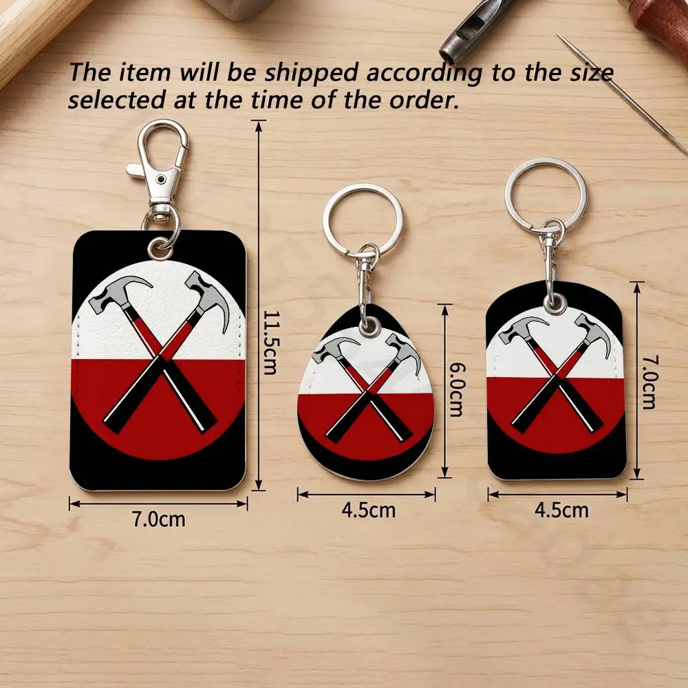 P-Pink-es F-Floyd-es Keychain Card Holder, Badge Credit Card Holder, Student ID Card Holder view 4