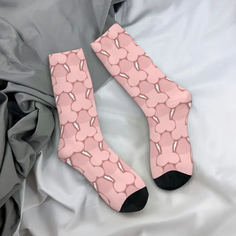 Calcetines con patrón de pene para hombre y mujer, calcetín Unisex de estilo callejero, color rosa, Y2K