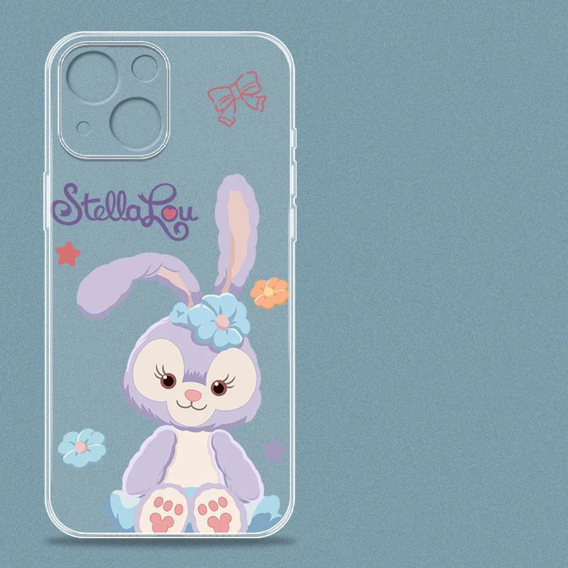 disney duffy family phone case silicone clear cover For iPhone 14 13 12 mini 11 pro xs max X XR 6 7 8 5 SE 2 3