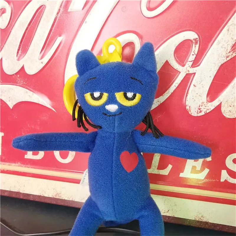 14cm cartoon pete the cat plush stuff action figure doll kids collection model toy