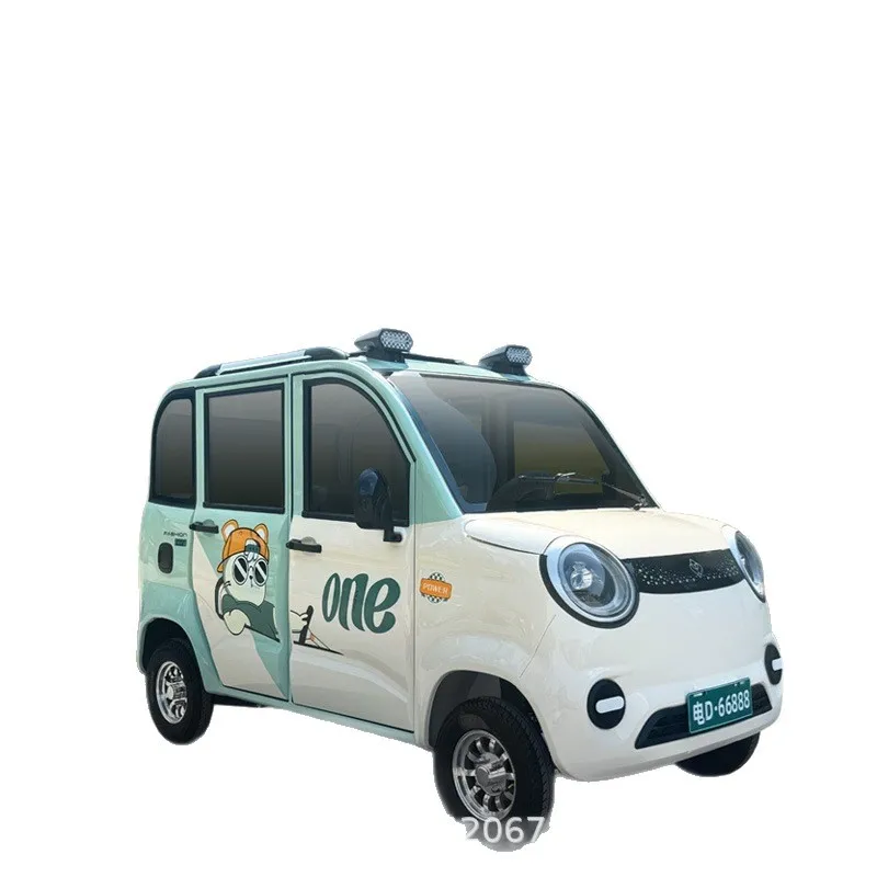 New fully enclosed electric four-wheeler, household scooter, new energy four-seat oil-electric air conditioner