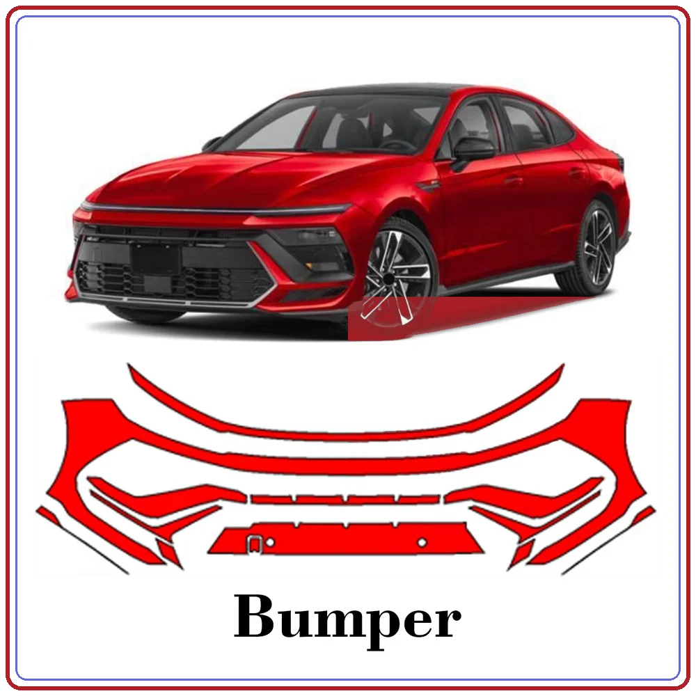 For Hyundai Sonata N-Line 2024-2025 Precut TPU Paint Protection Film PPF Front Bumper Kit Clear Bra Stone Guard EU UK