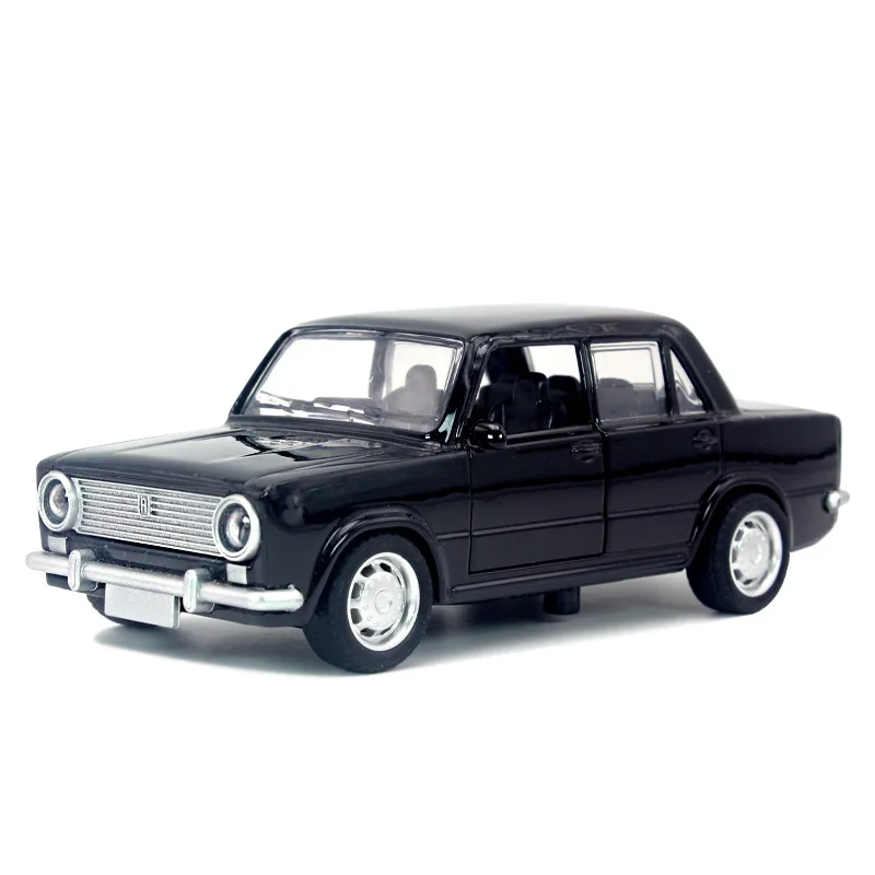 1:32 Alloy Diecast LADA Vintage Car Model Classic Pull Back Car Miniature Vehicle Replica For Collection Gift for Kids