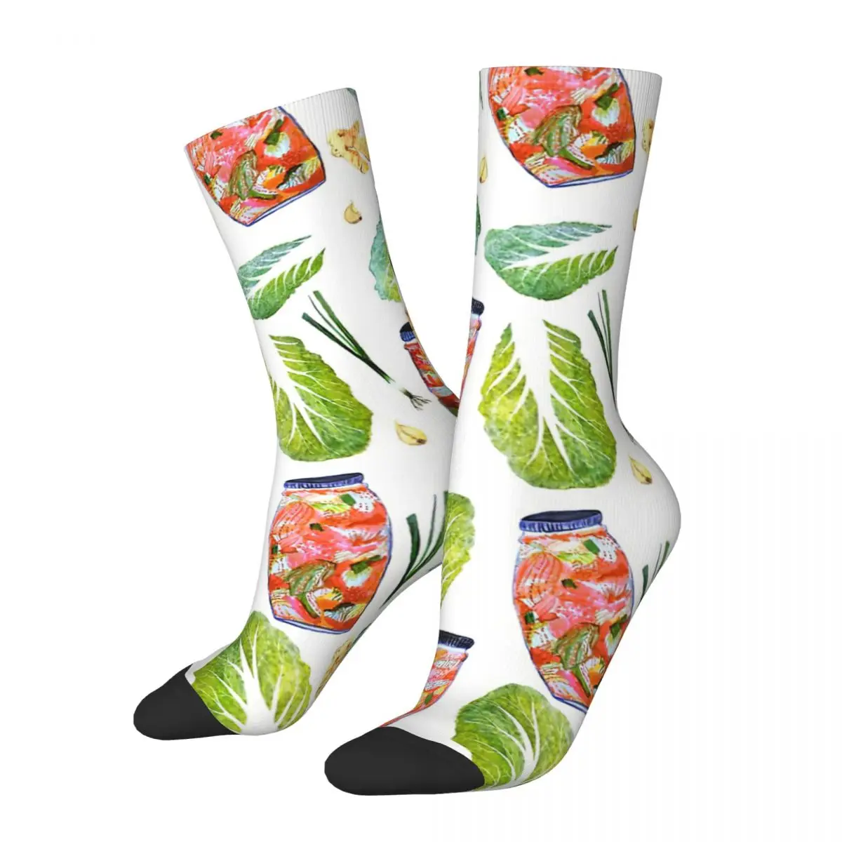 Kimchi Watercolor Ingredients Spicy Fermented Fun Pattern Adult Socks,Unisex socks,men Socks women Socks