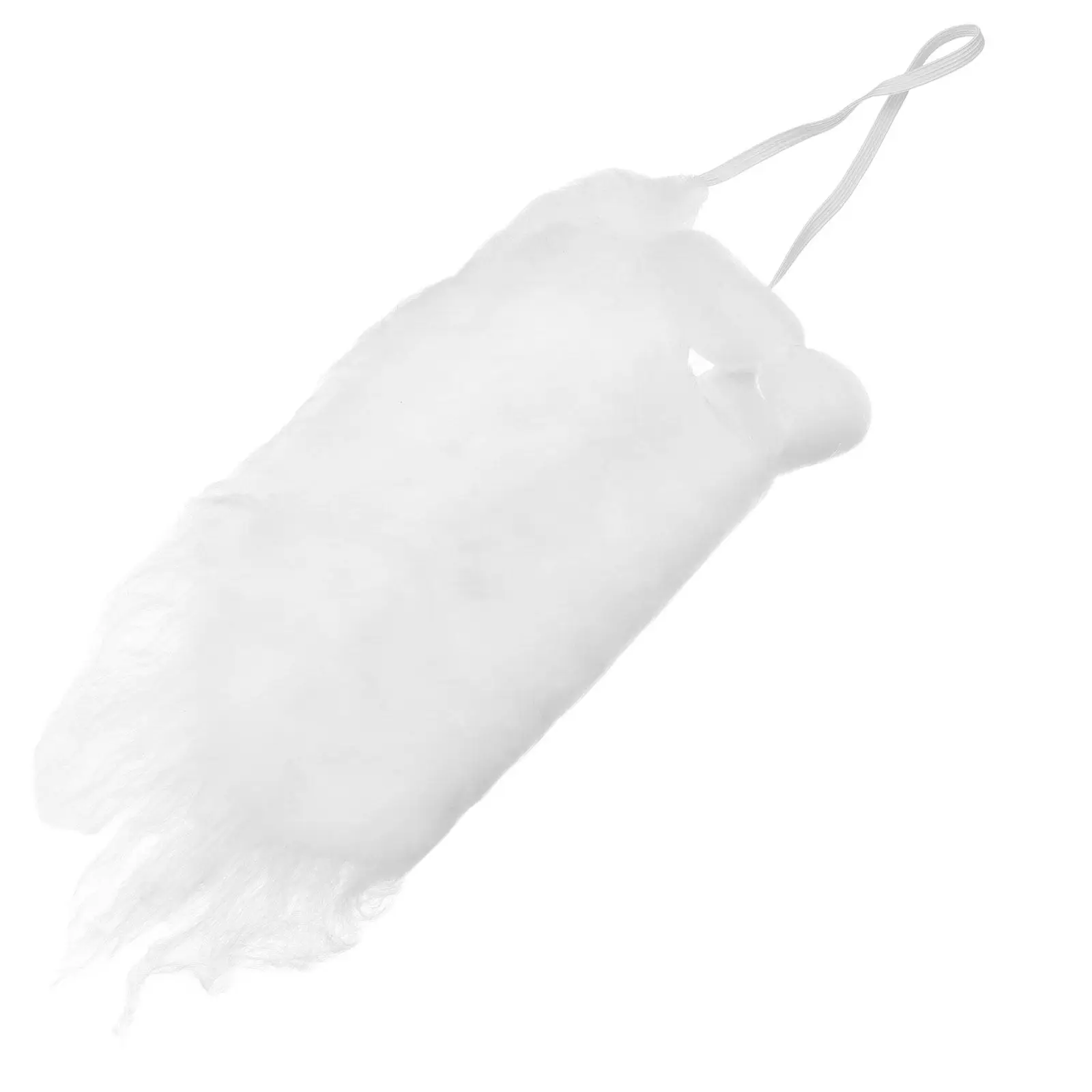 Kerstman Baard Krullend Wit voor Kerstfestival Kostuum Accessoire Mannen Kerstman Cosplay Baard Feestattribuut