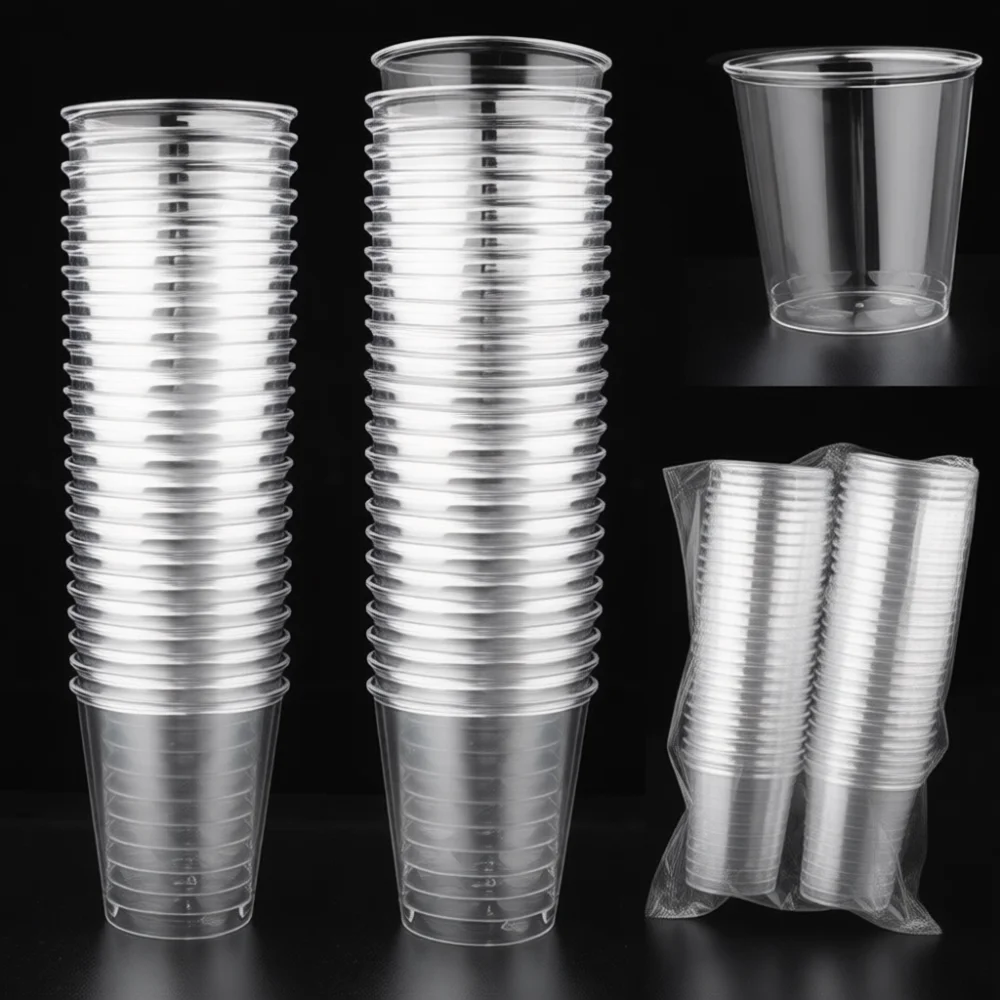 Disposable Plastic Tasting Cups Thickened Clear Sample Shooter Small Drinkware For Tasting Parties Hospitality Event Needs