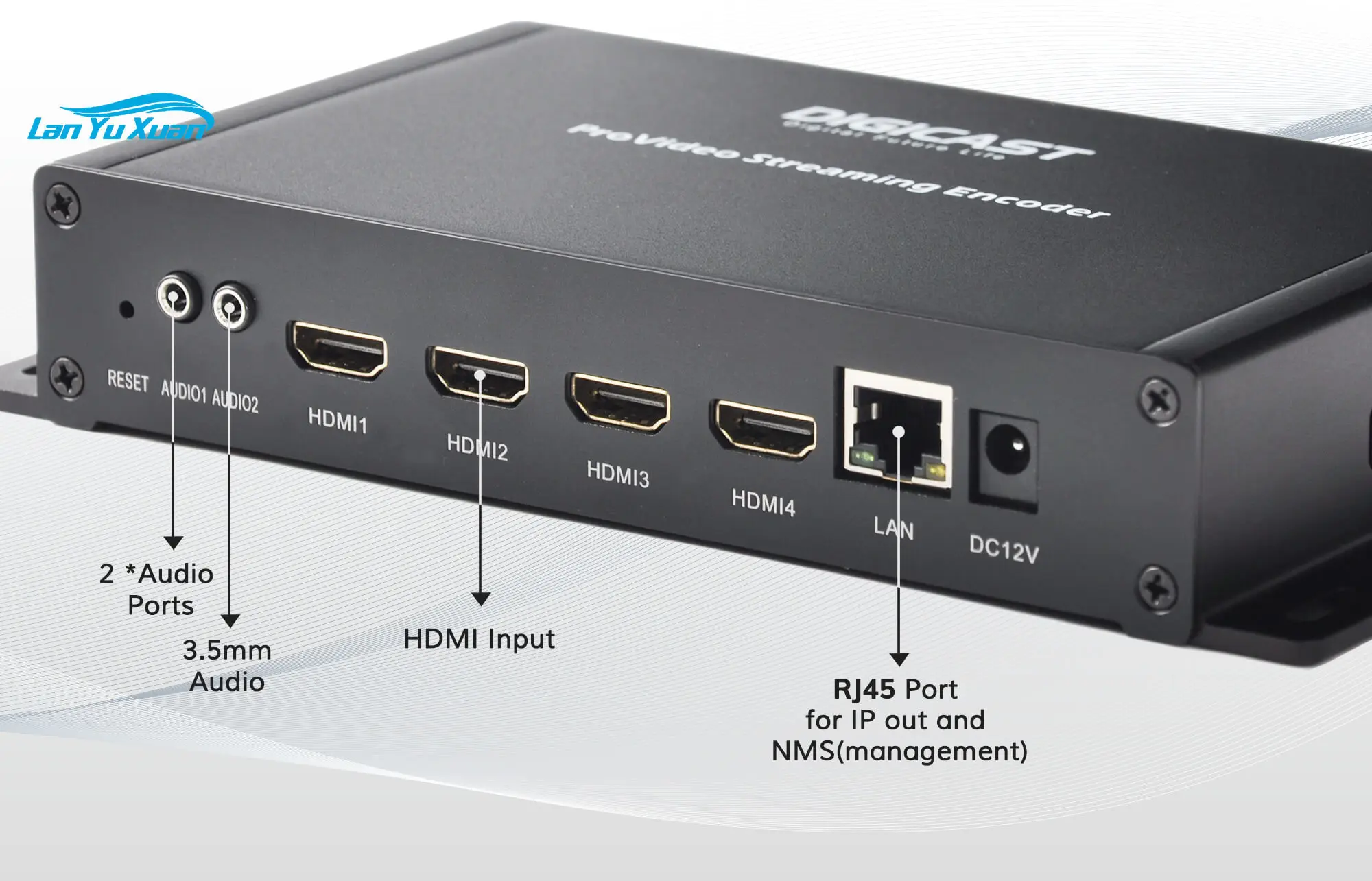 H.264 H.265 4-Channel 60fps CBR/VBR HLS/RTMP Multiprotocol Multiscreen for Encoder