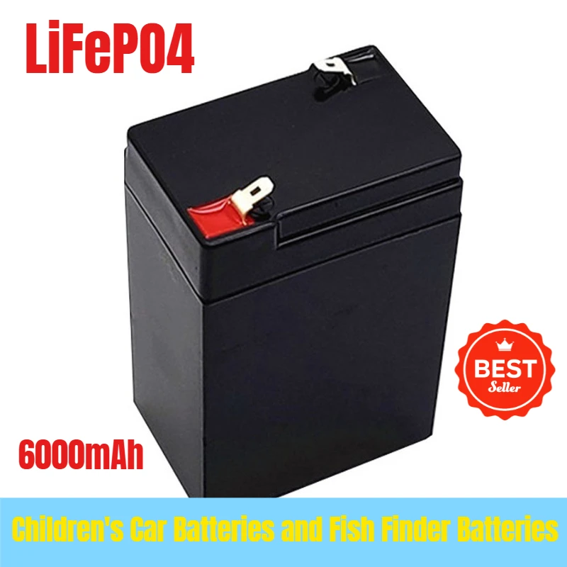 

6000mAh for 6V LiFePO4 Lithium Iron Phosphate Outdoor Power Children's Car Batteries and Fish Finder Batteries