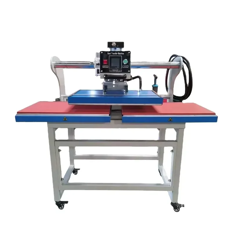 Pneumatic Heat Press Machine Double Station for T-shirt Printing 40x50 40x60 60x80 cm All Sizes Customized