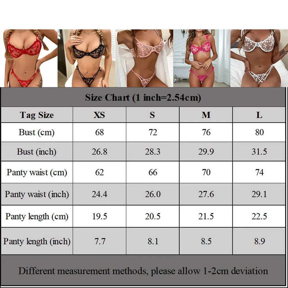 التطريز الدانتيل الملابس الداخلية الشفافة التطريز القلب المتاحة بألوان متعددة نسيج البوليستر المتاحة في أحجام متعددة #5