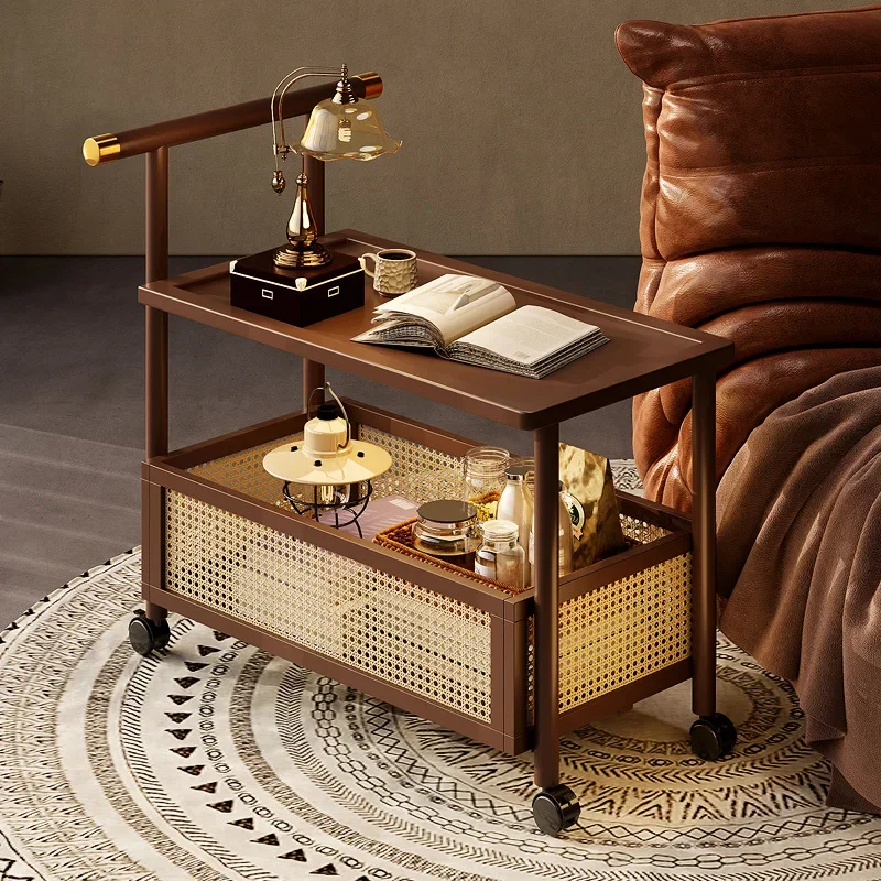 Advanced Sense Side Table Tea Side Table Living Room Solid Wood Cart