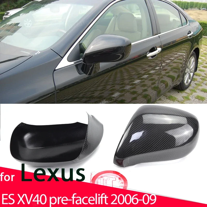 

Real Carbon Fiber Side Mirror cover Cap Sticker for Lexus ES XV40 pre-facelift 2006-2009 ES240 ES350 LHD